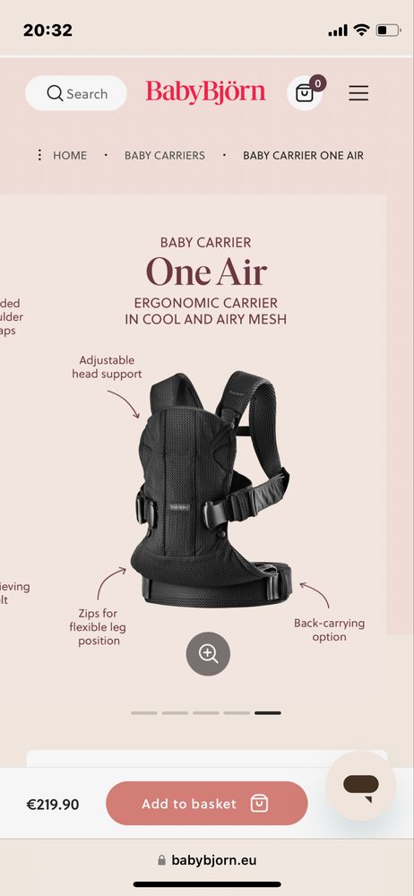 Анатомично кенгуро BabyBjorn