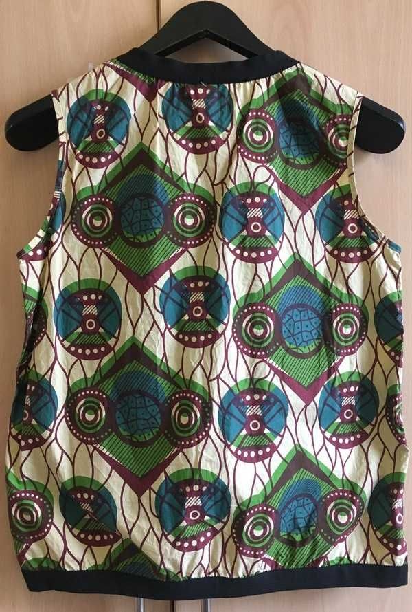 Marni H&M Superb Top Tribal Bumbac Decolteu V Top „Colecție Capsule”