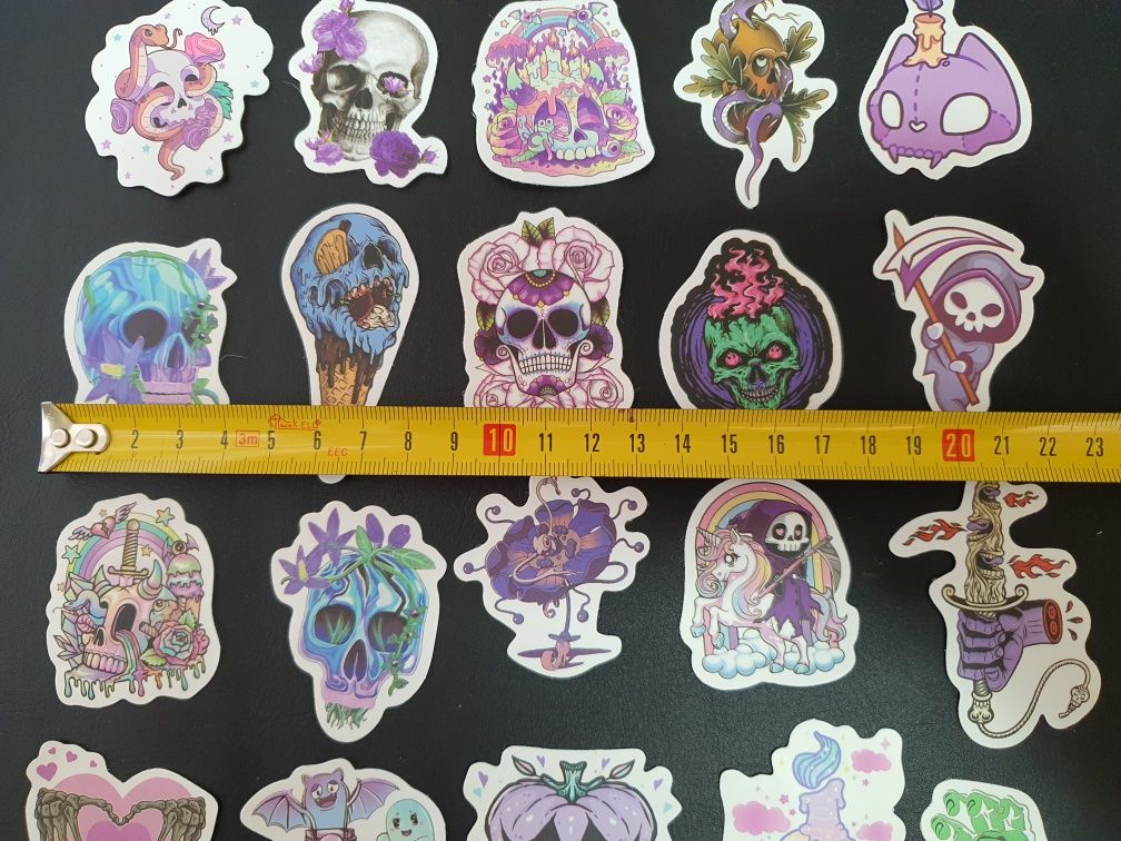 55 de stickers, goth & punk, scrapbooking