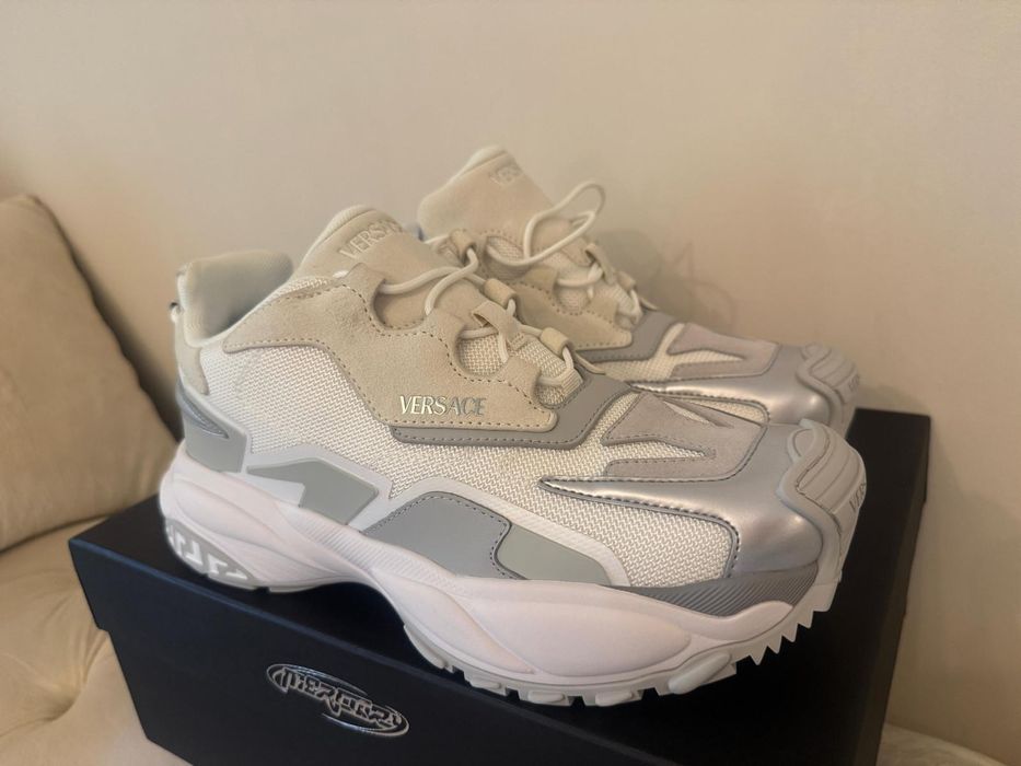 Adidasi Sneakers Versace Mercury Alb Gri