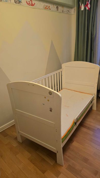 Patut progresiv bebelus-copil 6 ani cu saltea 70x140cm
