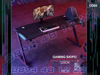 Геймърско бюро Z-образна игрална работна маса гейминг 120/60 см
