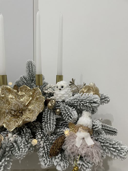 Aranjament de Crăciun handmade, stil luxury