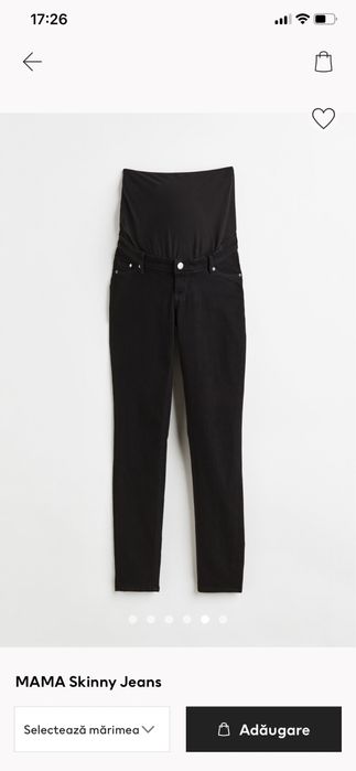Mama skinny jeans pt gravide H&M, marimea XS