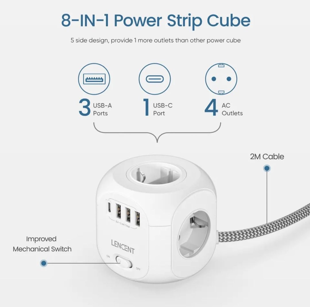 Разклонител + USB