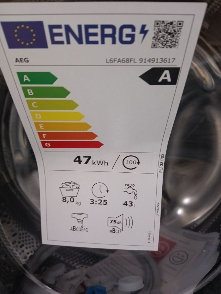 Чисто нова пералня Аег Aeg Series 6000  A+++ 8кг  24 месеца гаранция!
