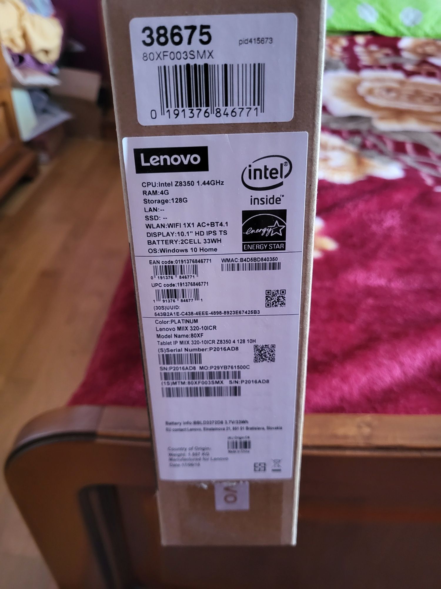 Laptop Lenovo ideapad Mix 320, 10,1 inch