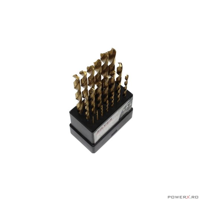 SET 19 BURGHIE METAL 1-10MM, Silver, S10422/1