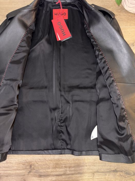 Geacă Piele Hugo Boss