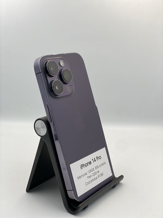 iPhone 14 Pro - 128GB memorie, 85% baterie, 1 an garantie