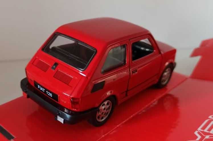 Macheta Fiat 126 rosu - Welly 1/32