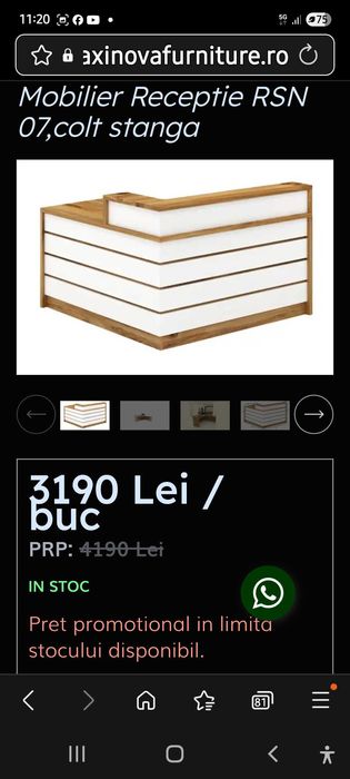 Mobilier Birou Receptie nou,la jumatate de pret