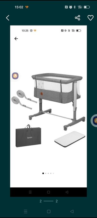 Pătuț co-sleeper + carusel muzical