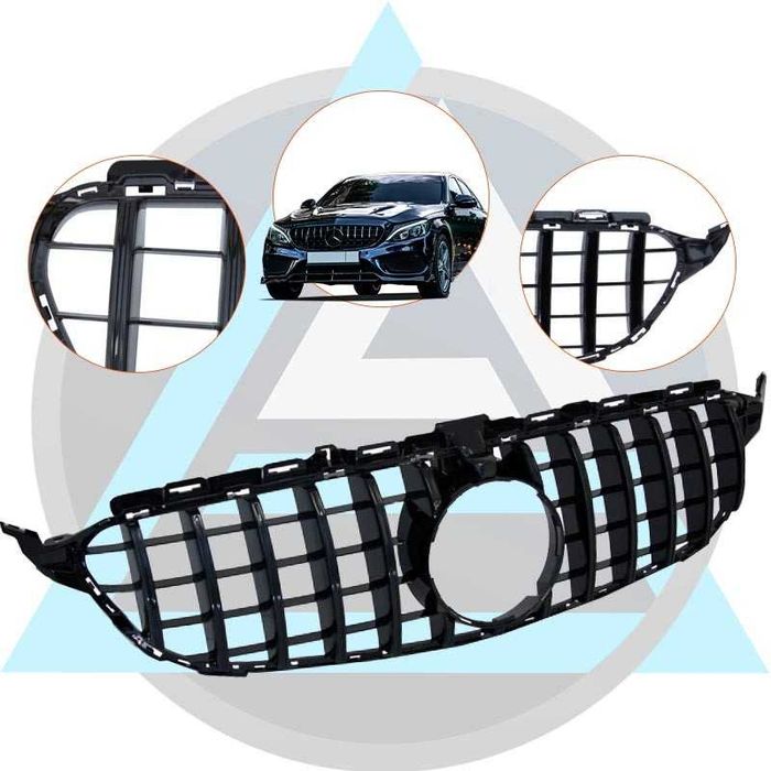 Решетка GT-R дизайн за MERCEDES C-CLASS W205 (2014-2018) черен гланц