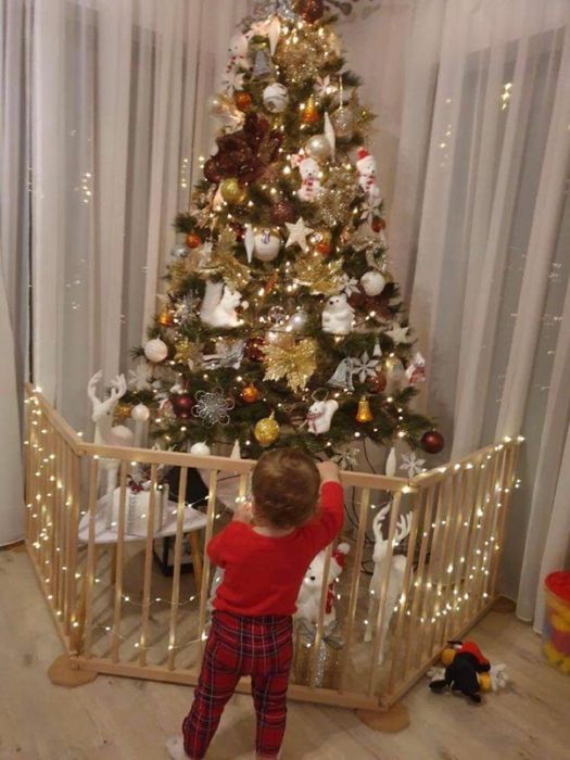 Țarc bebe copii din lemn 2m diametru