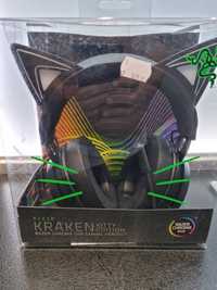 Геймърски слушалки Razer Kraken Kitty, RGB подсветка, черни