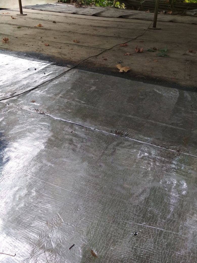 Перекрытие крыш гаража фольгаизолью