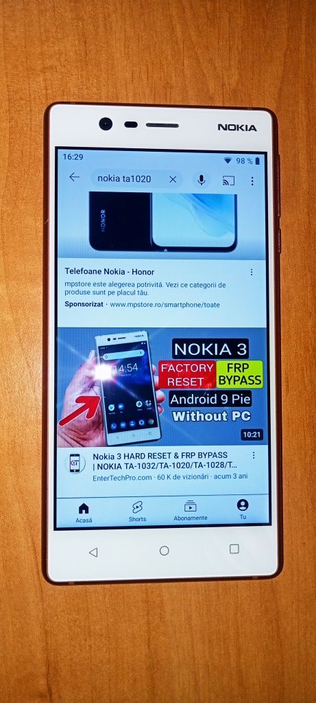 Nokia 3 wite k nou