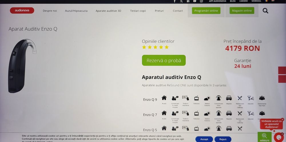 aparate auditive set pierdere severa auz ReSound Enzo