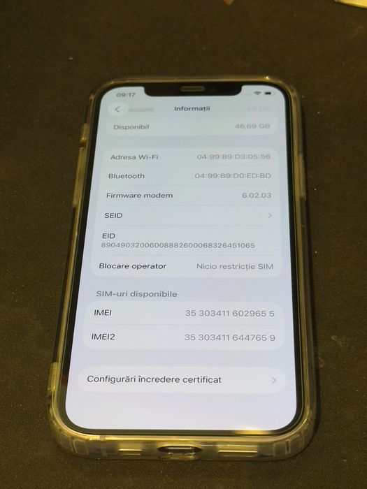iPhone 12 92% Sanatate Baterie NeverLocked