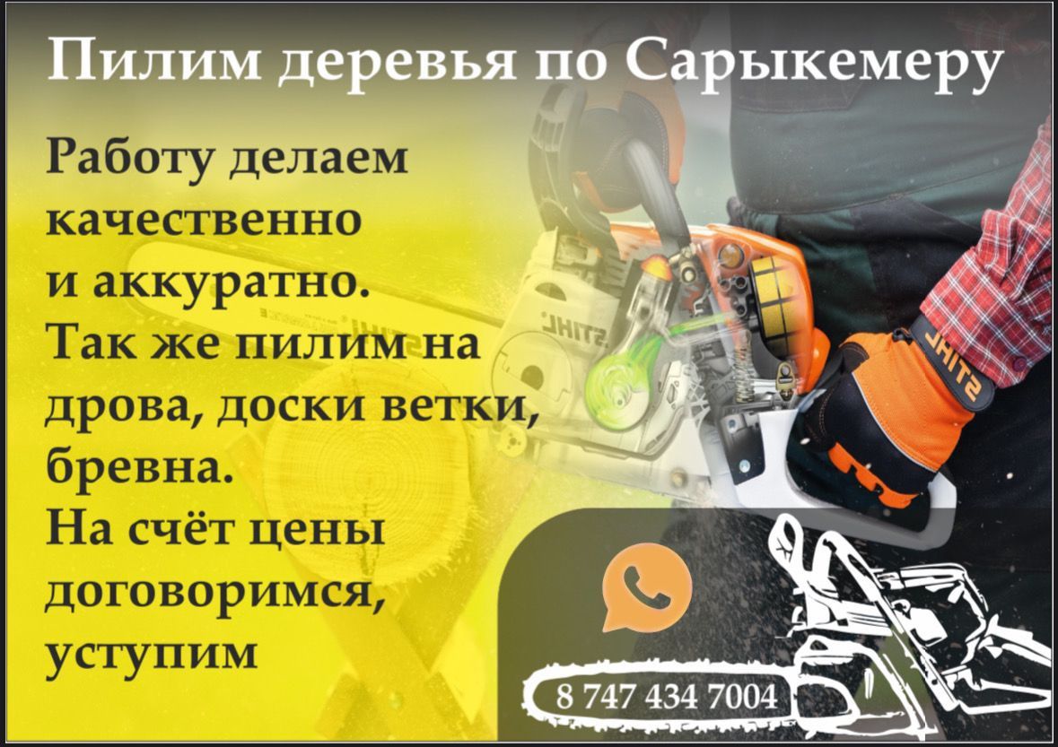 Пилим деревья по Сарыкемеру