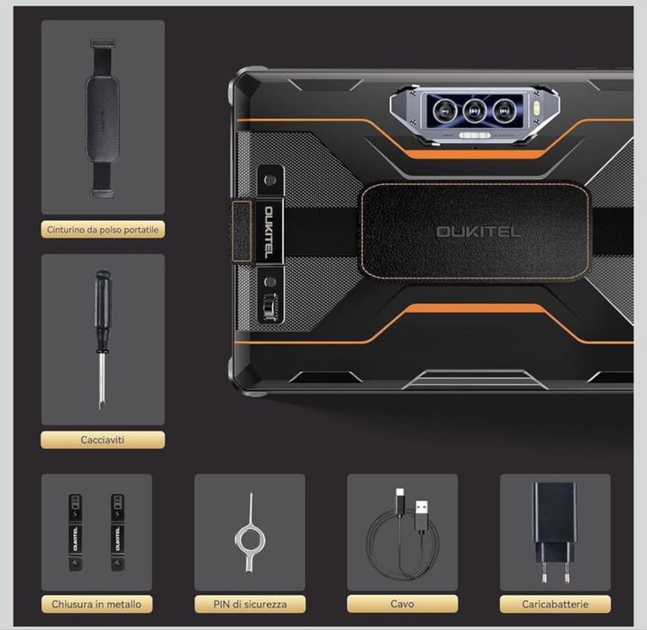 Tableta gaming rugged Oukitel RT8 2025 SIM 4G - sigilata