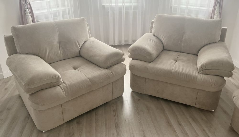 Set canapea extensibilă + 2 fotolii