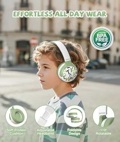 Нови Детски безжични шумопотискащи слушалки Bluetooth 60 часа батерия