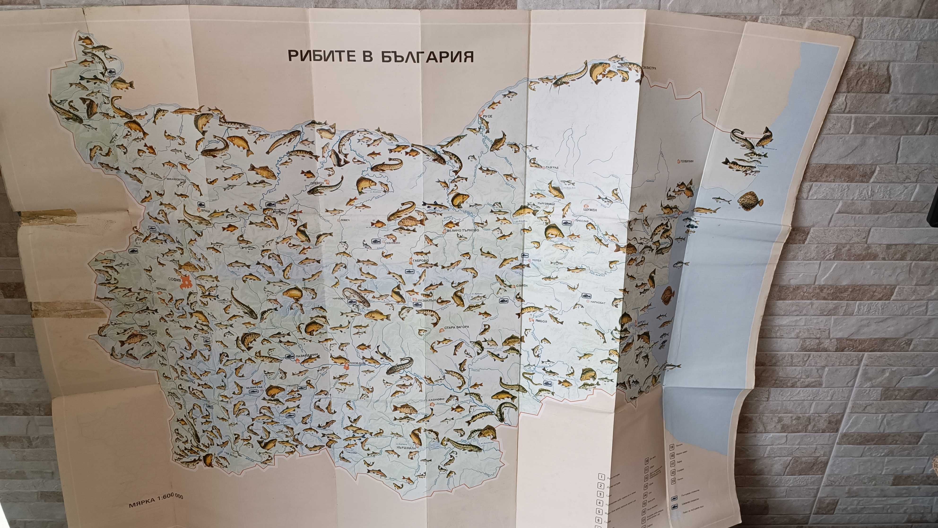 Две стари карти на България - лов и риболов - БЛРС - 1980 година