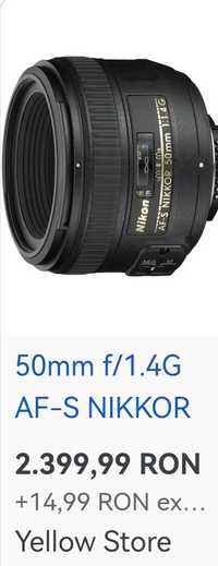 Urgent Nikon 50mm f/1.4G 1100ron