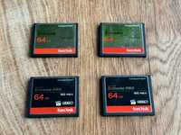 Carduri de memorie CF SanDisk 64GB Pro - 3 Buc