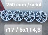 Jante aluminiu r17 / Nissan Dacia Renault Kia Hyundai Mazda / 5x114,3