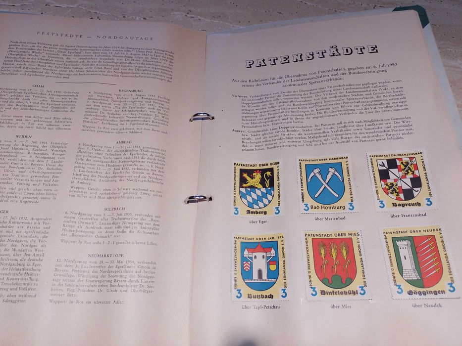 Album timbre rare"Die Wappen der Heimat"-ideal PASIONATI, COLECTIONARI