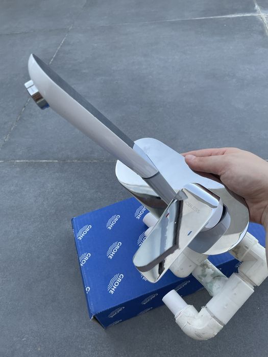 Baterie lavoar, incastrata, Ferro Tina White, monocomanda, finisaj alb