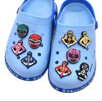 Accesorii crocs cu power rangers, 10 bucati