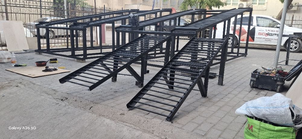 Сварочных услуги Лесницы из металлоконструкций Козырёк, перилла , наве