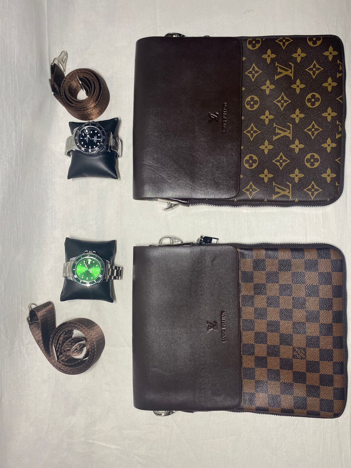 Барсетка Louis Vuitton, часы Rolex