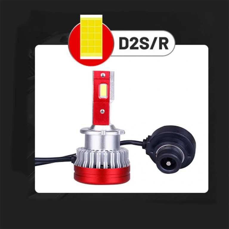 Set LED-uri D2S Far Auto Plug & Play CANBUS 70W 15200LM 6500K Alb Rece