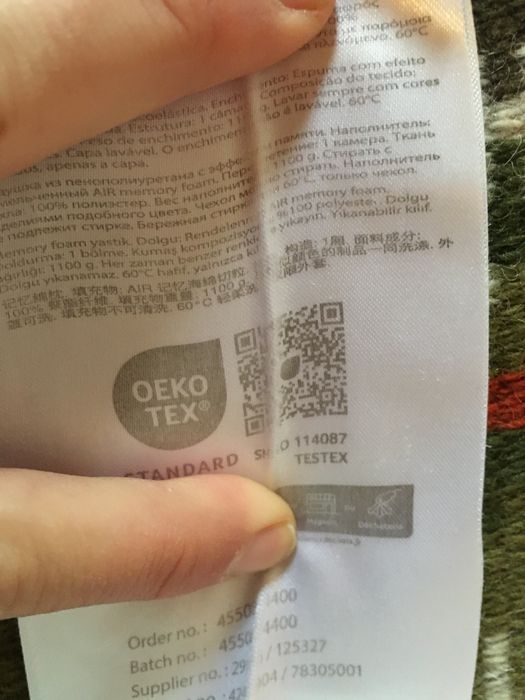 Wellpur Stryn възглавница с OEKO-Tex регулируема, мемори пяна