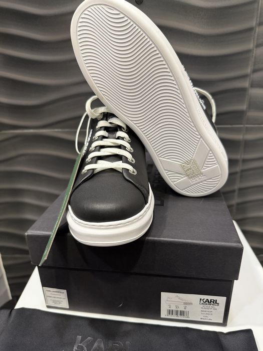 ПРОМО! Черни сникърси от естествена кожа Karl Lagerfeld 37 номер