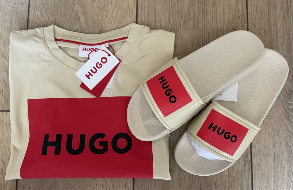 Hugo тениска ХС, С, М и чехли 37 и 38