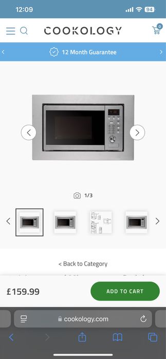 Cuptor microunde cookcologie incorporabil