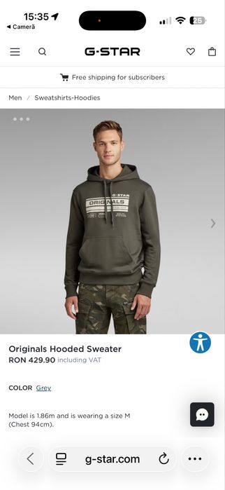 G Star,hanorac bărbați,măr.XL(merge pt.2XL)