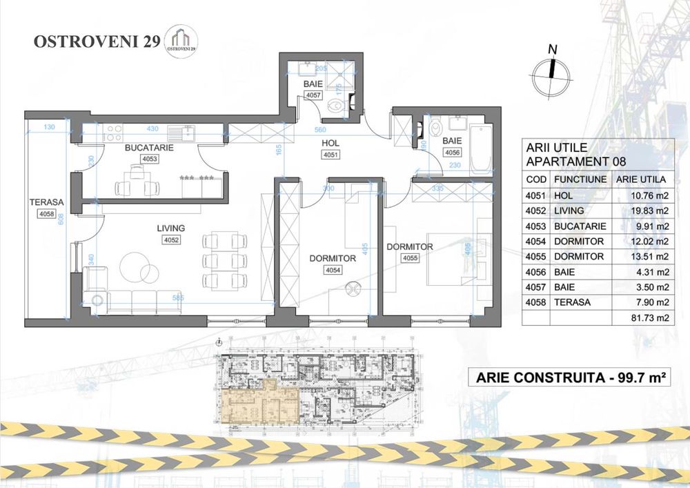 Ostroveni 29 | Apartament 3 camere
