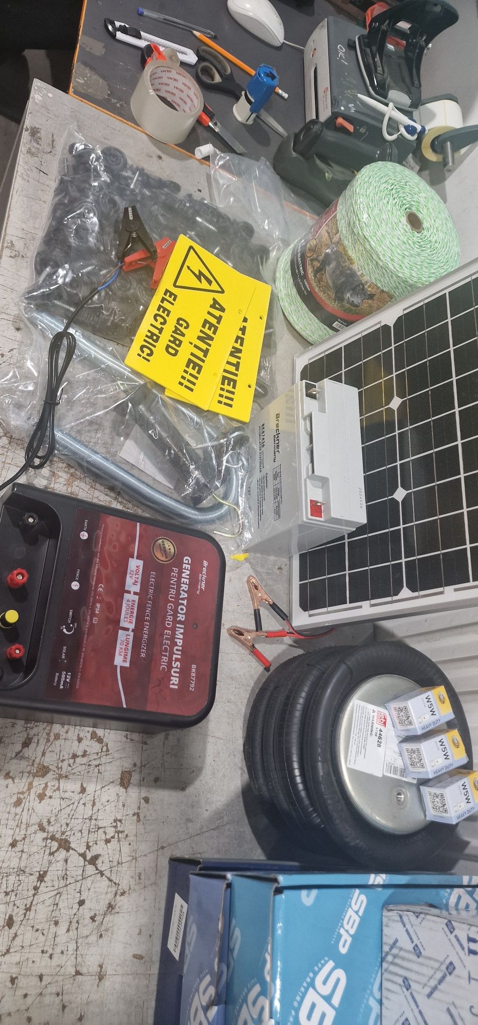 Sistem gard Electric complet panou acumulator aparat 4 joule 70 km pre