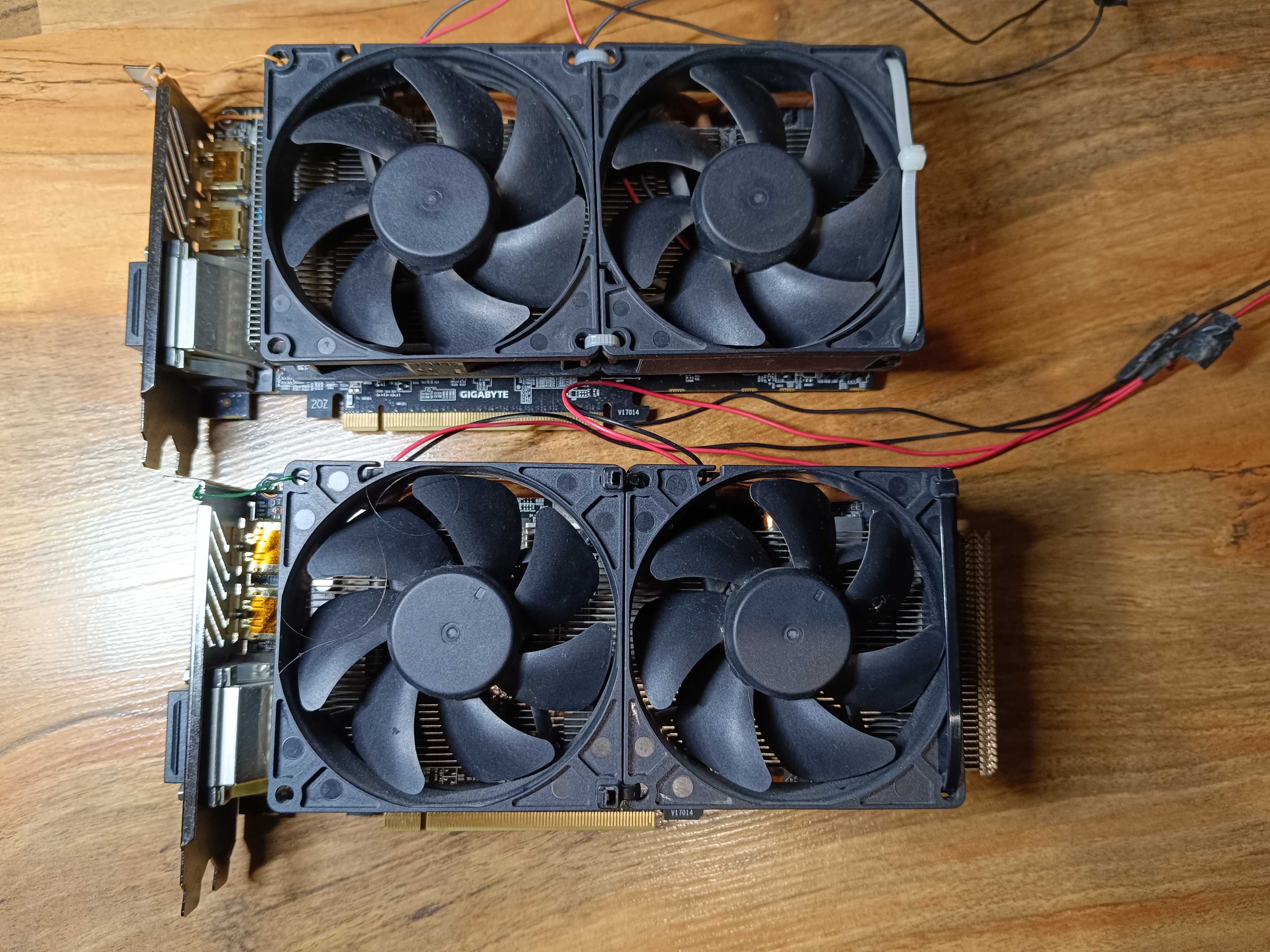 Видеокарти Gigabyte RX 570 4gb, със сменени вентилатори, тествани