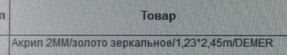 Акрил лист 2 мм