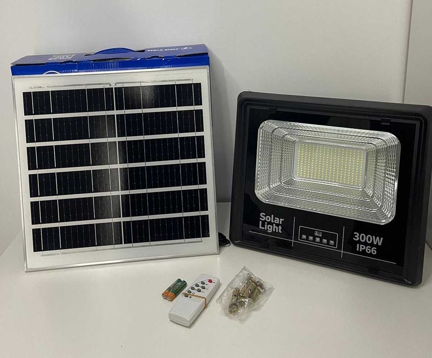 Proiector SOLAR LED JORTAN® 300w Autonomie 12H IP66 NOU 2025