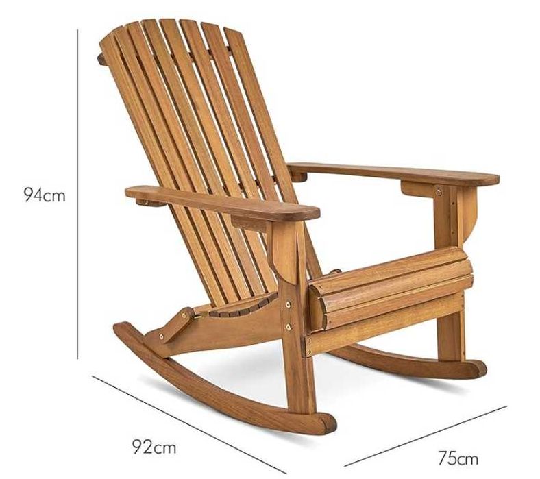 Продавам люлеещ се стол от акация - марка VonHaus