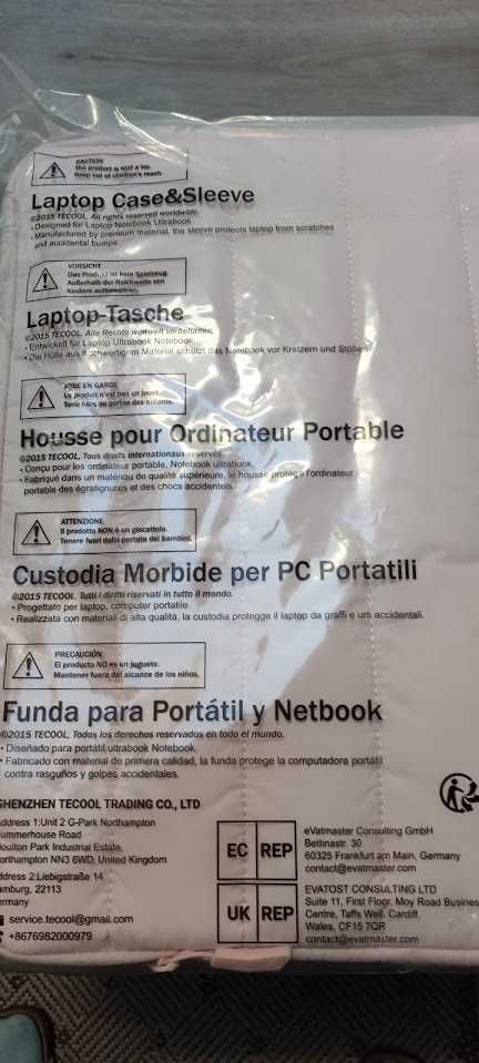 Husă de protecție pentru laptop TECOOL Puffy